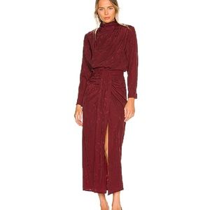 Sabina Musayev Aster Skirt in Garnet Small